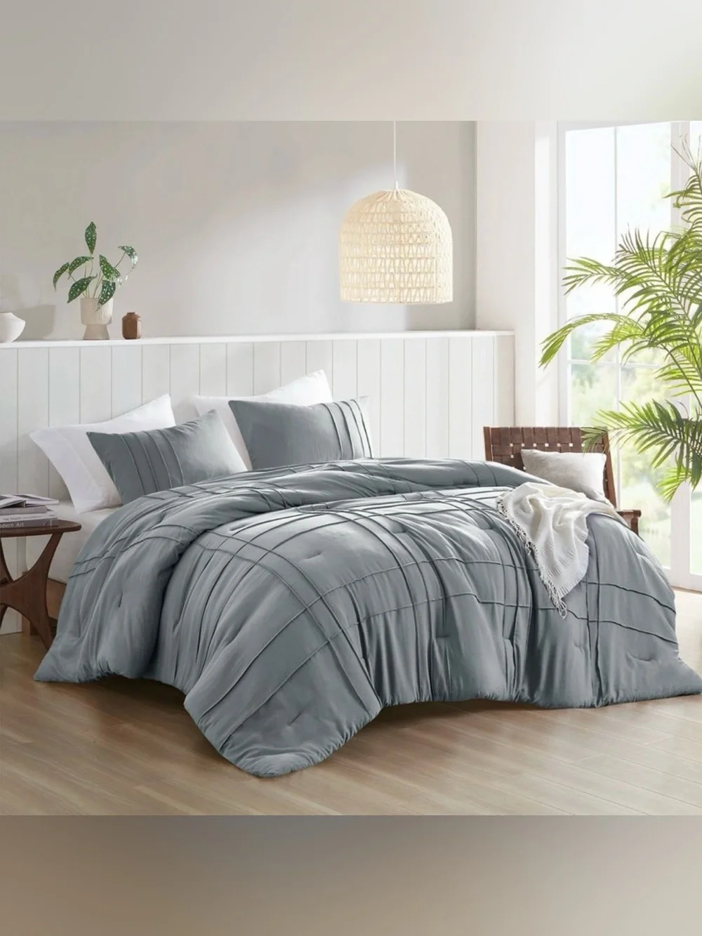 Target - 510 Design Gray-blue Porter Soft Washed Pleated Comforter Set (Queen)